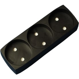 LK stikkkontakt med 3 uttak u/jording og u/ledning