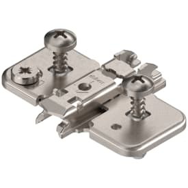 Kryssmonteringsbakplate 0 mm, med dybel og skrue