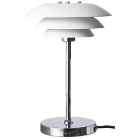 Dyberg Larsen DL20 bordslampa, krom/vit