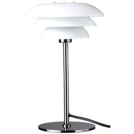 Dyberg Larsen DL20 bordslampa, krom/opal