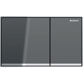 Geberit Sigma 60 Square betjeningsplate, grått glass