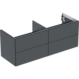 Geberit One tvättställsunderskåp, 133,2x47 cm, matt svart