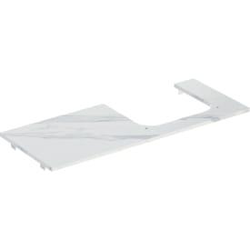 Geberit One bordplade, 119x47,3 cm, marmoreret hvid
