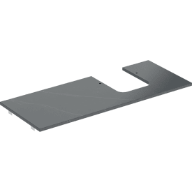 Geberit One benkeplate, 119x47,3 cm, marmorert sort