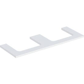 Geberit One bordplade, 133,8x47,3 cm, mat hvid