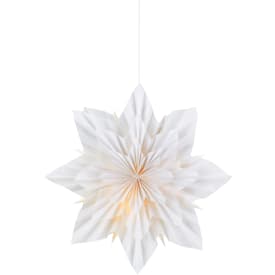 Markslöjd Neela adventsstjärna med ljus, 56 cm, vit