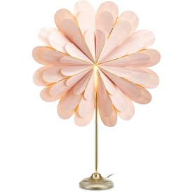 Markslöjd Marigold julestjerne med lys, 48 cm, lyserød