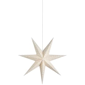 Markslöjd Baroque adventsstjärna med ljus, 45 cm, vit/guld