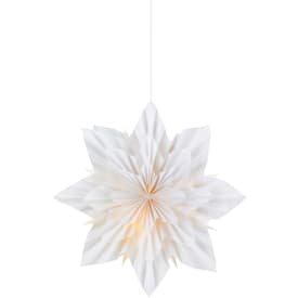 Markslöjd Neela adventsstjärna med ljus, 48 cm, vit