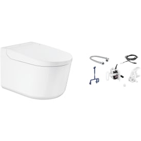 Grohe Sensia Basic douchetoilet-pakke, uden skyllekant, antibakteriel, hvid