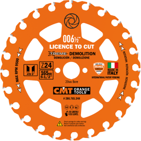 CMT Xtreme Demolition savklinge Ø165/20x2,3 mm, 24 td.