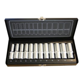 Tecos toppesæt T1210FL, 1/2", lang, 12 dele