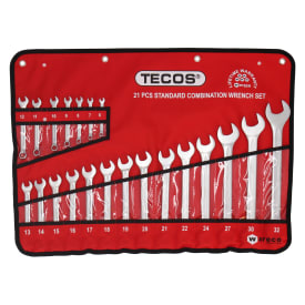 Tecos ringgaffelnøglesæt, 6-32 mm, 21 dele