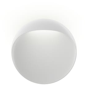 Louis Poulsen Flindt udendørs væglampe, hvid, Ø30 cm