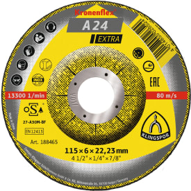 10 stk Klingspor skrubskive A 24 Extra, til metal, 115 x 6 mm, Forsat