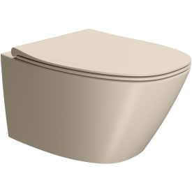 GSI Modo+ væghængt toilet, uden skyllekant, antibakteriel, mat beige