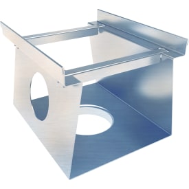 Flexi Aqua 200 sokkelaffugter kasse, 25 cm, med studs, aluzink