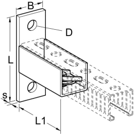 Sikla montagevinkel cc 90° til 27 montageskinne