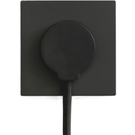 Normkontakt Schuko M/J, vinkel, rund, platt, svart