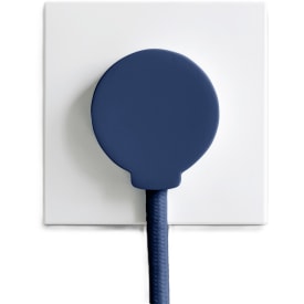 Norm F stickpropp, schuko, med jord, blå