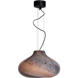 Mira hänge i blåst glas helt unik ø 45 naturmix H 140 cm E27