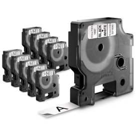 DYMO® Standard D1 tape, 9 mm, sort på hvid, 10 ruller