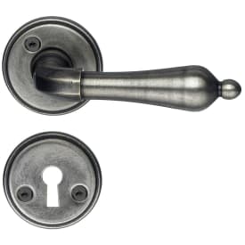 Beslagsboden Basic Romantic dörrhantag, tennpläterat