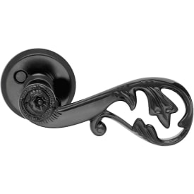 Beslagsboden Romantic dörrhantag, utomhus, svart