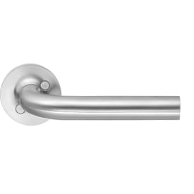 Beslagsboden Modernt dörrhantag, utomhus, borstat rostfritt stål