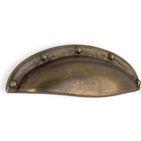 Beslagsboden skålhåndtag, antik messing