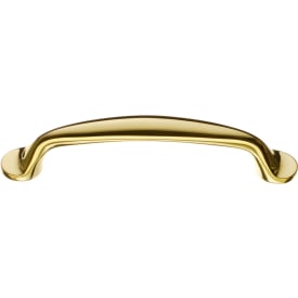 Beslagsboden bøjlegreb, cc 96 mm, poleret messing