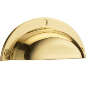 Beslagsboden skålhåndtag, poleret messing