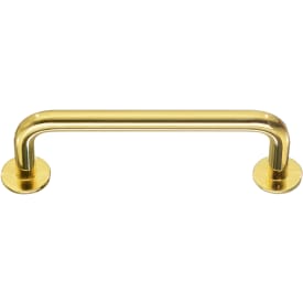 Beslagsboden bøjlegreb, cc 96 mm, poleret messing