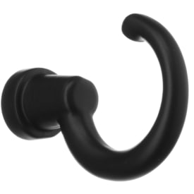 Beslagsboden håndkleknagg, matt svart