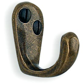 Beslagsboden håndklædekrog, antikbehandlet messingfinish