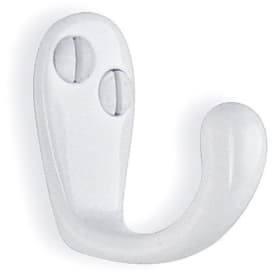 Beslagsboden håndkleknagg, hvit