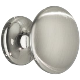 Knop, børstet nikkel, diam 24 mm