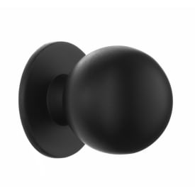 Knop, mat sort, diameter 24 mm