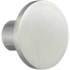 Beslagsboden knop, børstet krom