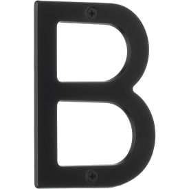Beslagsboden Villa husbokstav, B, svart