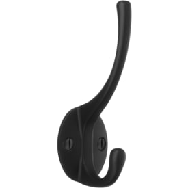 Beslagsboden håndklædekrog, mat sort