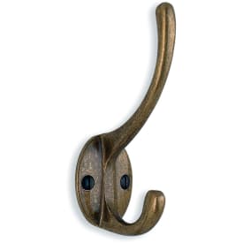 Beslagsboden håndklædekrog, antikbehandlet messingfinish