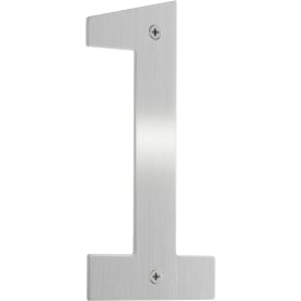 Beslagsboden husnummer 1, børstet stål