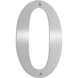 Beslagsboden husnummer 0, børstet stål