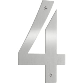 Beslagsboden husnummer 4, børstet stål