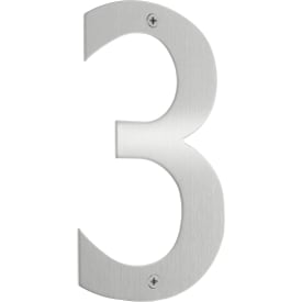 Beslagsboden husnummer 3, børstet stål