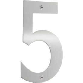 Beslagsboden husnummer 5, børstet stål