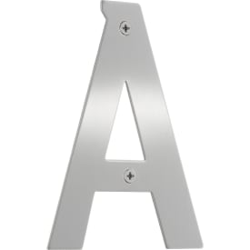 Beslagsboden husbogstav A, børstet stål