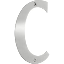 Beslagsboden husbogstav C, børstet stål