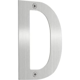 Beslagsboden husbogstav D, børstet stål